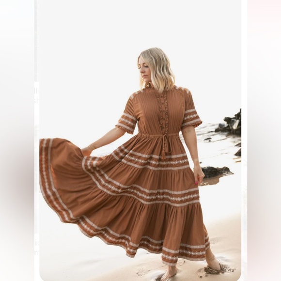 Ivy City Co. Santorini dress in Terracotta, size 1X - Picture 4 of 10